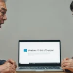 windows10のサポート終了に起こっている様子の日本人夫婦の画像